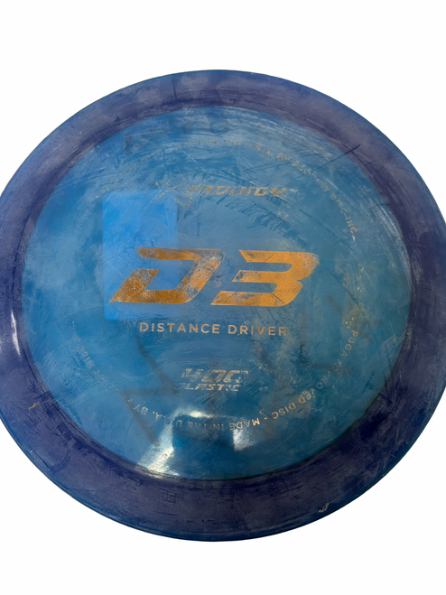 Vist Large View of Product Image Which is Used Prodigy Disc D3 400 PLASTIC Disc Golf Driver Royal Blue 168g