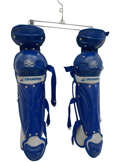 Vist Large View of Product Image Which is Used Champro Air Tech Junior Catchers Shin Guards