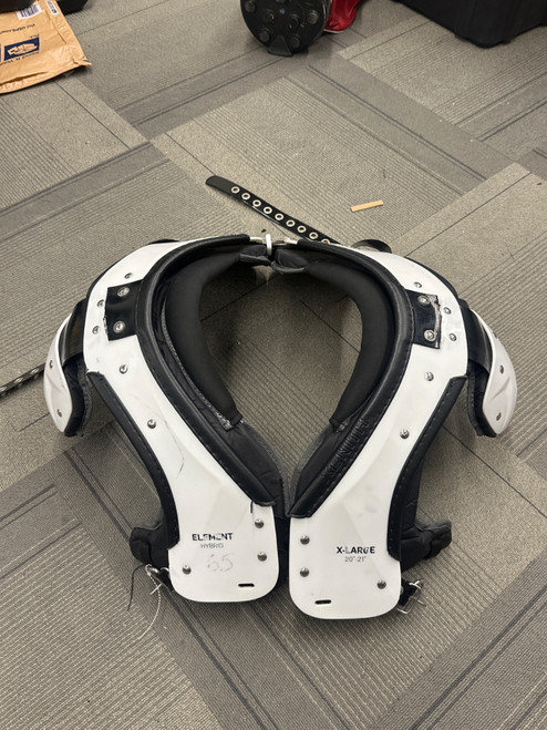 Vist Large View of Product Image Which is Used ELEMENT HYBRID FB Shoulder Pads White XL