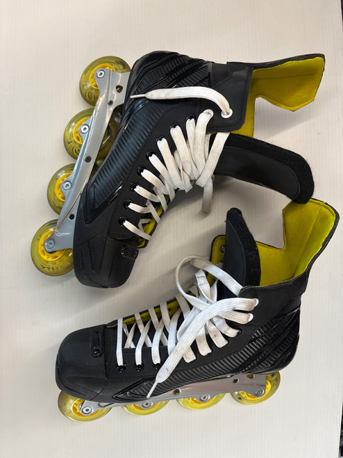 Vist Large View of Product Image Which is Used Bauer DART Senior Roller Quad Skates Black Senior 12