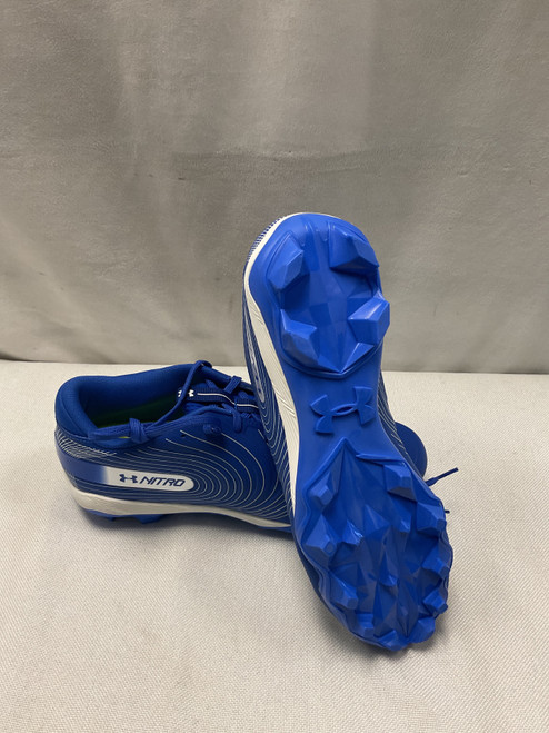 Vist Large View of Product Image Which is Used Under Armour Adult FB Cleats Royal Blue Senior 12