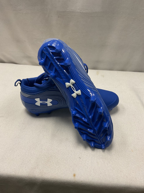 Vist Large View of Product Image Which is Used Under Armour Adult FB Cleats Royal Blue Senior 12.5
