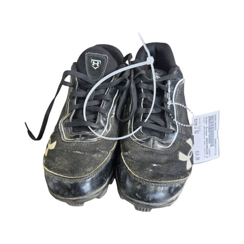 Vist Large View of Product Image Which is Used Under Armour ARMOURBOUND BBALL CLEATS SZ 2Y BB/SB Cleats Black Junior 02