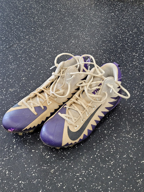 Vist Large View of Product Image Which is Used Nike Adult FB Cleats Purple Senior 11