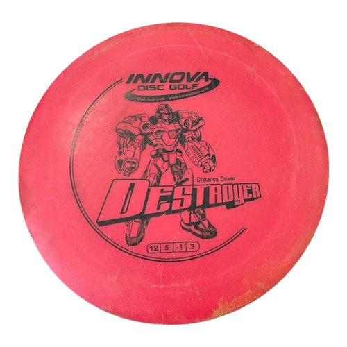 Vist Large View of Product Image Which is Used Innova DX DESTROYER Disc Golf Driver Red 171g
