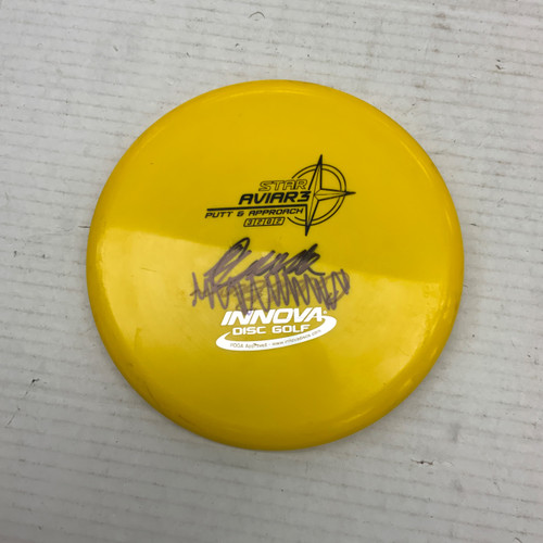 Vist Large View of Product Image Which is Used Innova STAR AVIAR3 Disc Golf Putter Yellow 175g