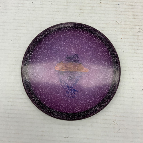 Vist Large View of Product Image Which is Used Innova CHAMPION METAL FLAKE GATOR Disc Golf Mid Range Purple 175g