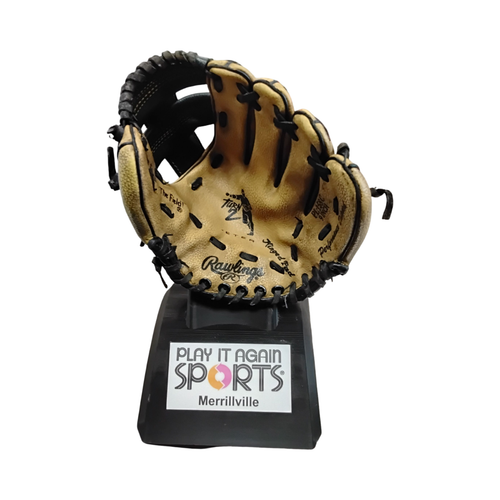 Vist Large View of Product Image Which is Used Rawlings PL158C BB/SB Glove T-ball Brown 9"