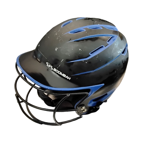 Vist Large View of Product Image Which is Used BoomBah BBH2SP 2024 Batting Helmet w/Mask Black SM
