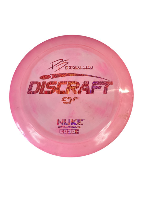 Vist Large View of Product Image Which is Used Discraft ESP NUKE PAIGE PIERCE Disc Golf Driver Pink