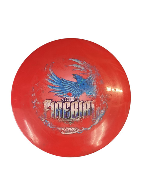 Vist Large View of Product Image Which is Used Innova STAR FIREBIRD Disc Golf Driver Red