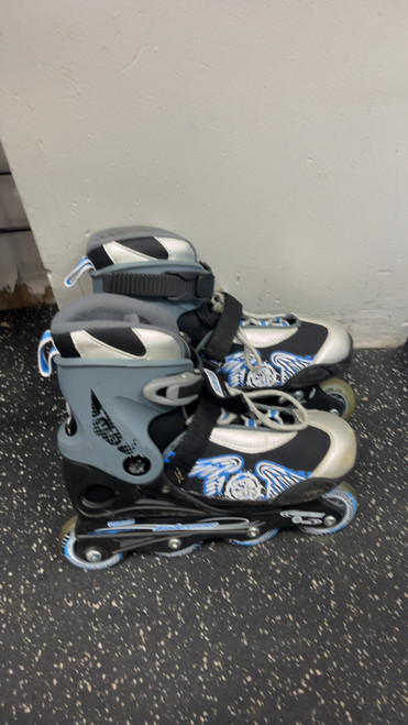 Vist Large View of Product Image Which is Used Rollerblade ADJUSTABLE Junior Rec Fitness Skates Black Adjustable