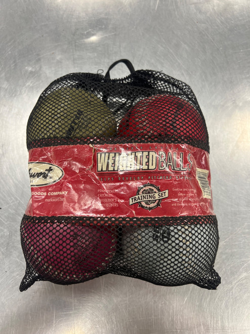 Vist Large View of Product Image Which is Used Markwort 4 PACK WEIGHTED SOFTBALLS BB/SB Training Aid