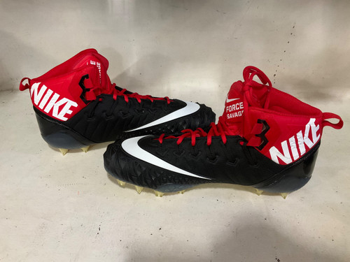Vist Large View of Product Image Which is Used Nike Adult FB Cleats Red And Black Senior 15