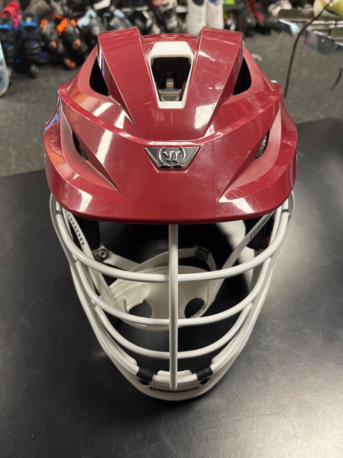 Vist Large View of Product Image Which is Used Warrior BURN X Lacrosse Helmet Maroon MD