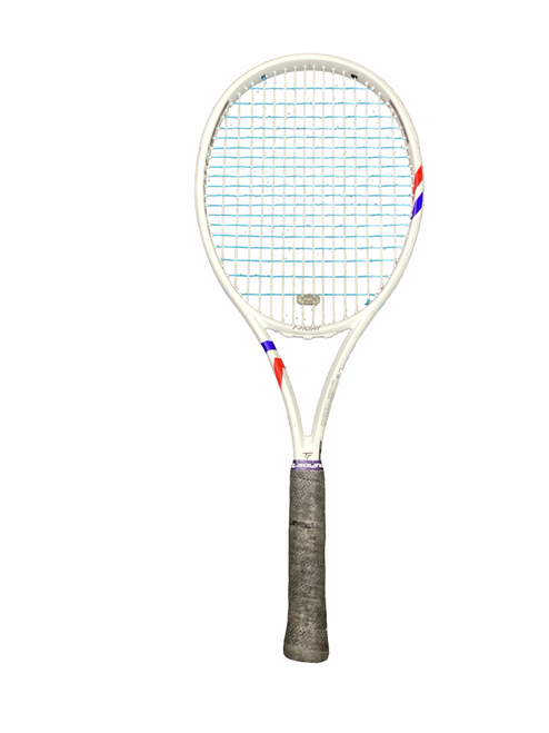 Vist Large View of Product Image Which is Used Tecnifibre T-FIGHT 300 RS SECTION Adult Tennis Racquet White 4 1/2"