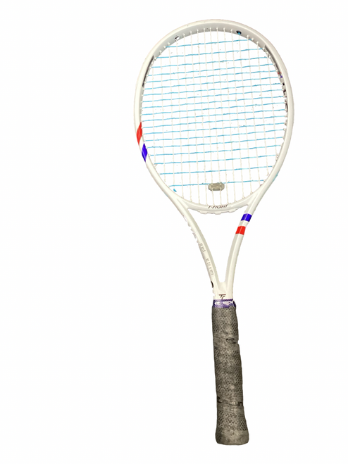 Vist Large View of Product Image Which is Used Tecnifibre T-FIGHT 300 RS SECTION Adult Tennis Racquet White 4 1/2"