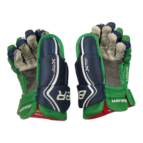 Vist Large View of Product Image Which is Used Bauer VAPOR X 850 LITE Junior Gloves Navy Blue 12"