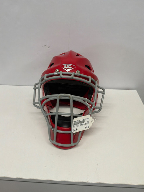 Vist Large View of Product Image Which is Used Louisville Slugger RED CATCHERS MASK Catchers Helmet w/Mask Red MD