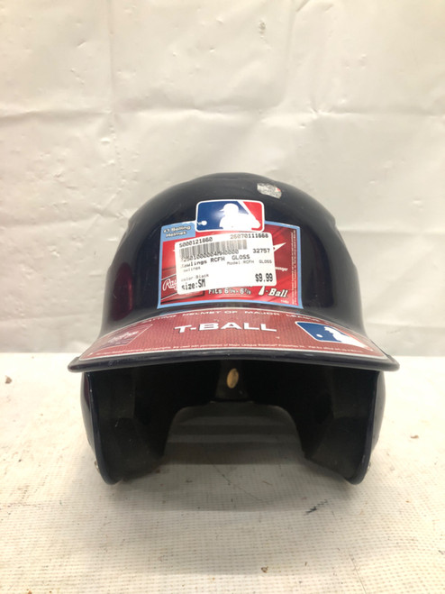 Vist Large View of Product Image Which is Used Rawlings RCFH  GLOSS Batting Helmet No Mask Black SM