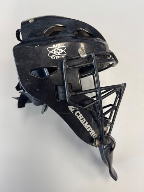 Vist Large View of Product Image Which is Used Champro AIRTECH SYSTEM YOUTH Catchers Helmet w/Mask Black One Size