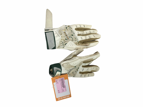 Vist Large View of Product Image Which is Used Franklin BB/SB Batting Gloves White Junior