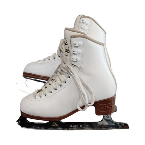 Vist Large View of Product Image Which is Used Jackson EXCEL Girls Figure Skate White Junior 02