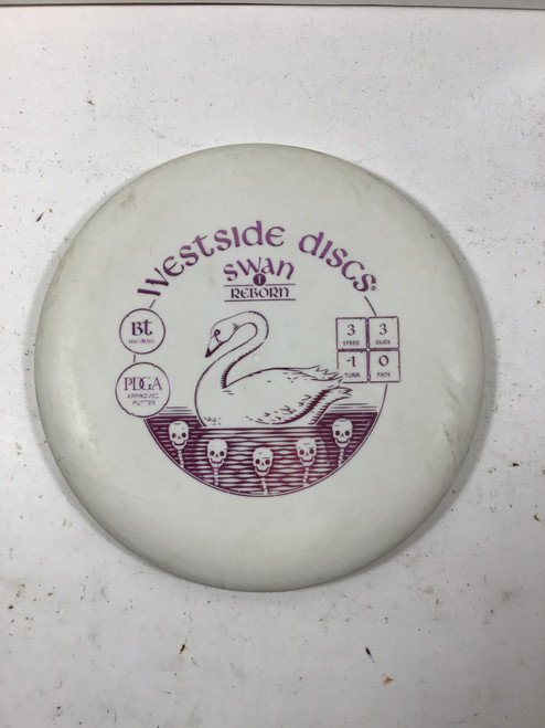 Vist Large View of Product Image Which is Used Westside BT MEDIUM SWAN Disc Golf Putter White 174g