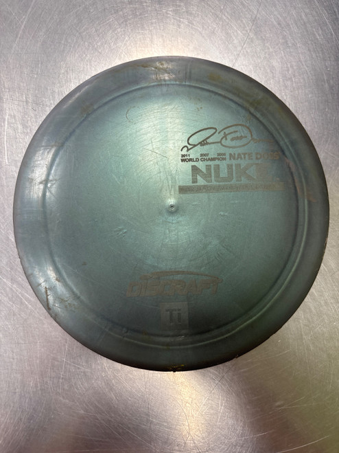 Vist Large View of Product Image Which is Used Discraft TI NUKE Disc Golf Driver Grey