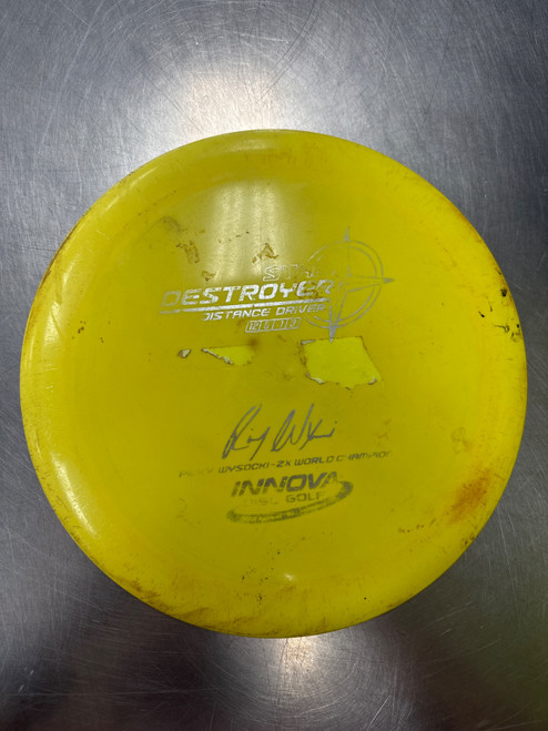 Vist Large View of Product Image Which is Used Innova STAR DESTORYER WYSOCKI Disc Golf Driver Yellow