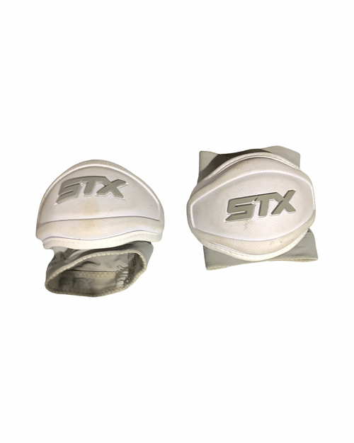 Vist Large View of Product Image Which is Used STX STALLION 1K Lacrosse Arm Pads/Guards White MD