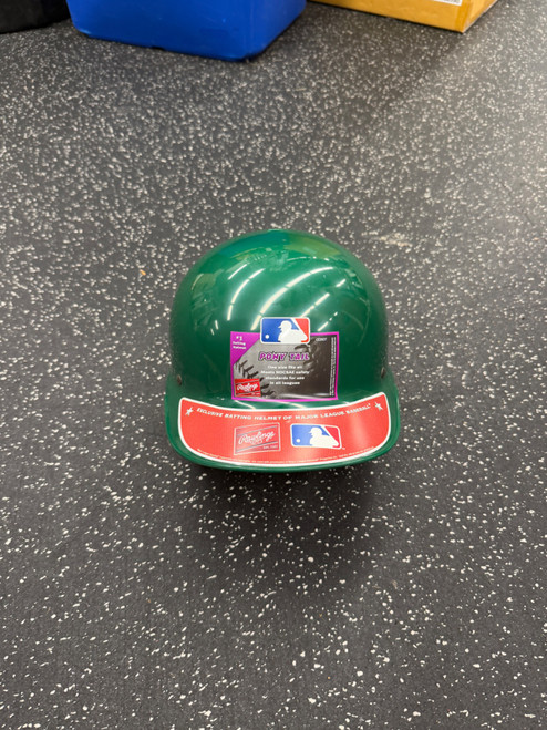 Vist Large View of Product Image Which is Used Rawlings PONY TAIL Batting Helmet No Mask Green One Size