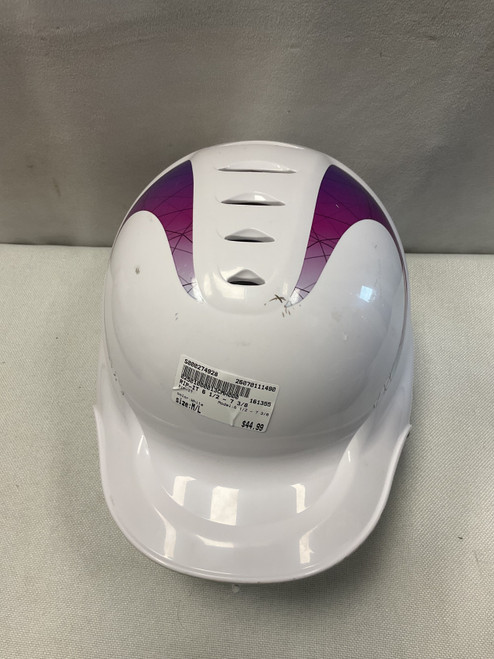 Vist Large View of Product Image Which is Used RIP-IT 6 1/2 - 7 3/8 Batting Helmet w/Mask White M/L