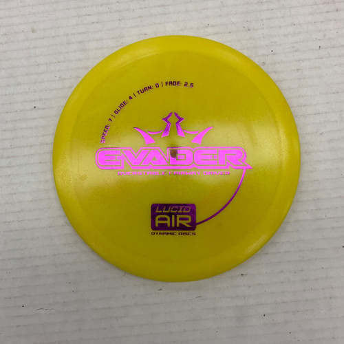 Vist Large View of Product Image Which is Used Dynamic Discs LUCID AIR EVADER Disc Golf Driver Yellow 157g