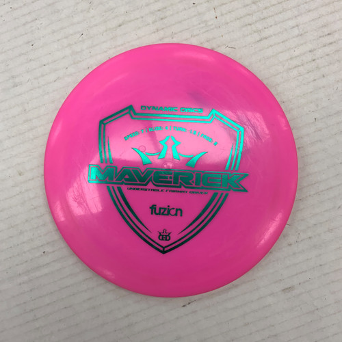Vist Large View of Product Image Which is Used Dynamic Discs FUZION MAVERICK Disc Golf Driver Pink 171g