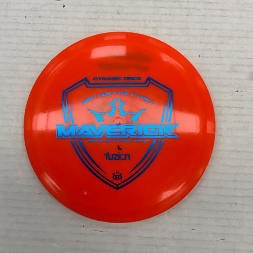Vist Large View of Product Image Which is Used Dynamic Discs FUZION MAVERICK Disc Golf Driver Orange 169g