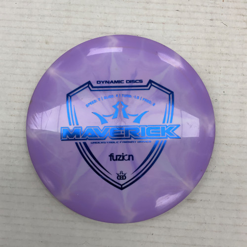 Vist Large View of Product Image Which is Used Dynamic Discs FUZION MAVERICK Disc Golf Driver Purple 173g