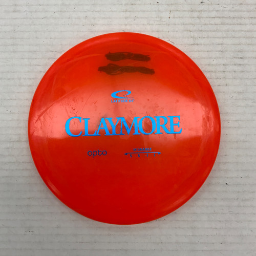 Vist Large View of Product Image Which is Used Latitude 64 OPTO CLAYMORE Disc Golf Mid Range Orange 178g