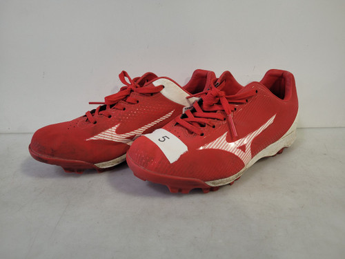 Vist Large View of Product Image Which is Used Mizuno BALL CLEAT BB/SB Cleats Red Senior 5
