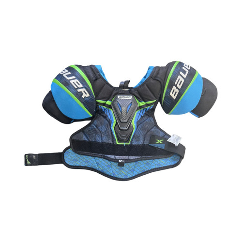 Vist Large View of Product Image Which is Used Bauer X JR MD SHOULDER PADS Junior Shoulder Pads MD