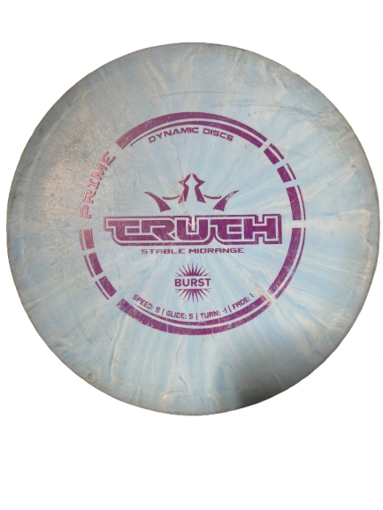 Vist Large View of Product Image Which is Used Dynamic Discs PRIME BURST TRUTH Disc Golf Mid Range Carolina Blue