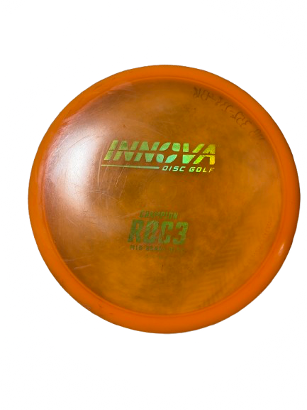 Vist Large View of Product Image Which is Used Innova CHAMPION ROC3 Disc Golf Mid Range Orange
