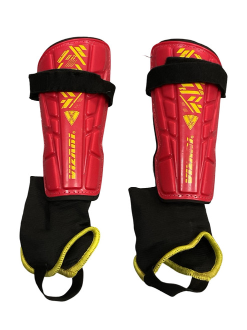 Vist Large View of Product Image Which is Used Vizari MALAGA Soccer Shin Guards Junior Red Junior