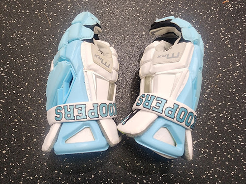 Vist Large View of Product Image Which is Used Maverik Max Koopers Lacrosse Gloves Mens Carolina Blue 13"