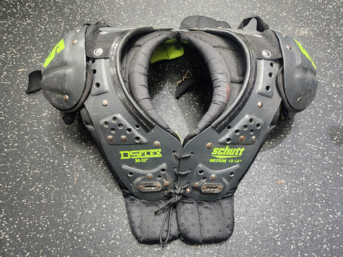 Vist Large View of Product Image Which is Used Schutt Ds Flex FB Shoulder Pads Black MD 13"-14"