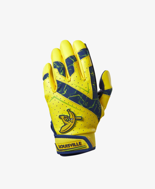 Vist Large View of Product Image Which is New Louisville Slugger Bananas Youth MD Batting Gloves