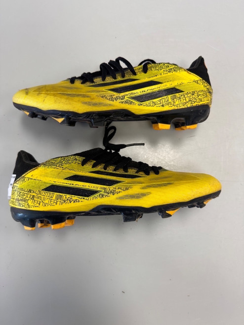 Vist Large View of Product Image Which is Used Adidas Soccer Cleats Yellow Senior 7.5