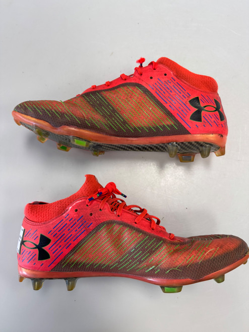 Vist Large View of Product Image Which is Used Under Armour Soccer Cleats Red Senior 10
