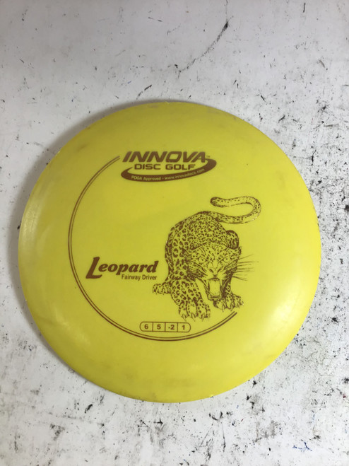 Vist Large View of Product Image Which is Used Innova DX LEOPARD 145G Disc Golf Driver Yellow 150g