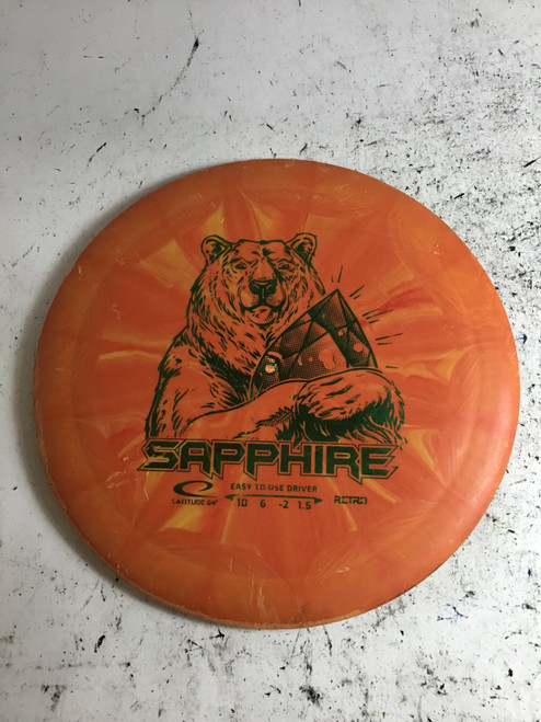 Vist Large View of Product Image Which is Used Latitude 64 RETRO SAPPHIRE Disc Golf Driver Orange 162g